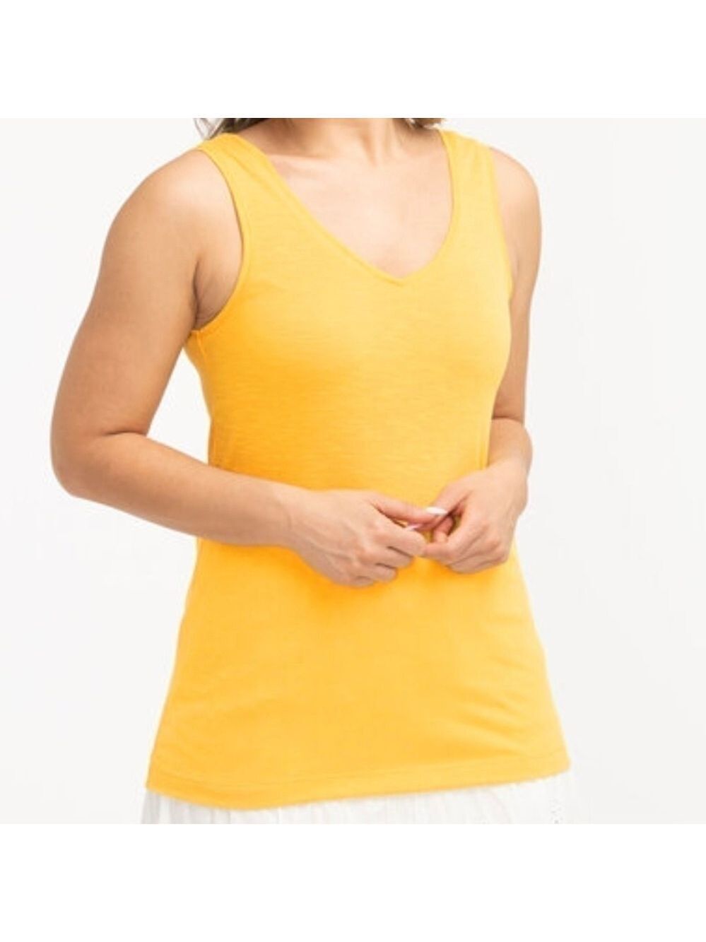 XL • Cleo • Relaxed V-Neck Tank Top 🧡